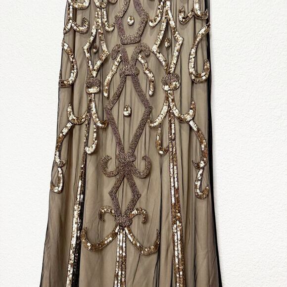 NWOT Aidan Mattox Beaded Mesh Dress - Picture 6 of 15